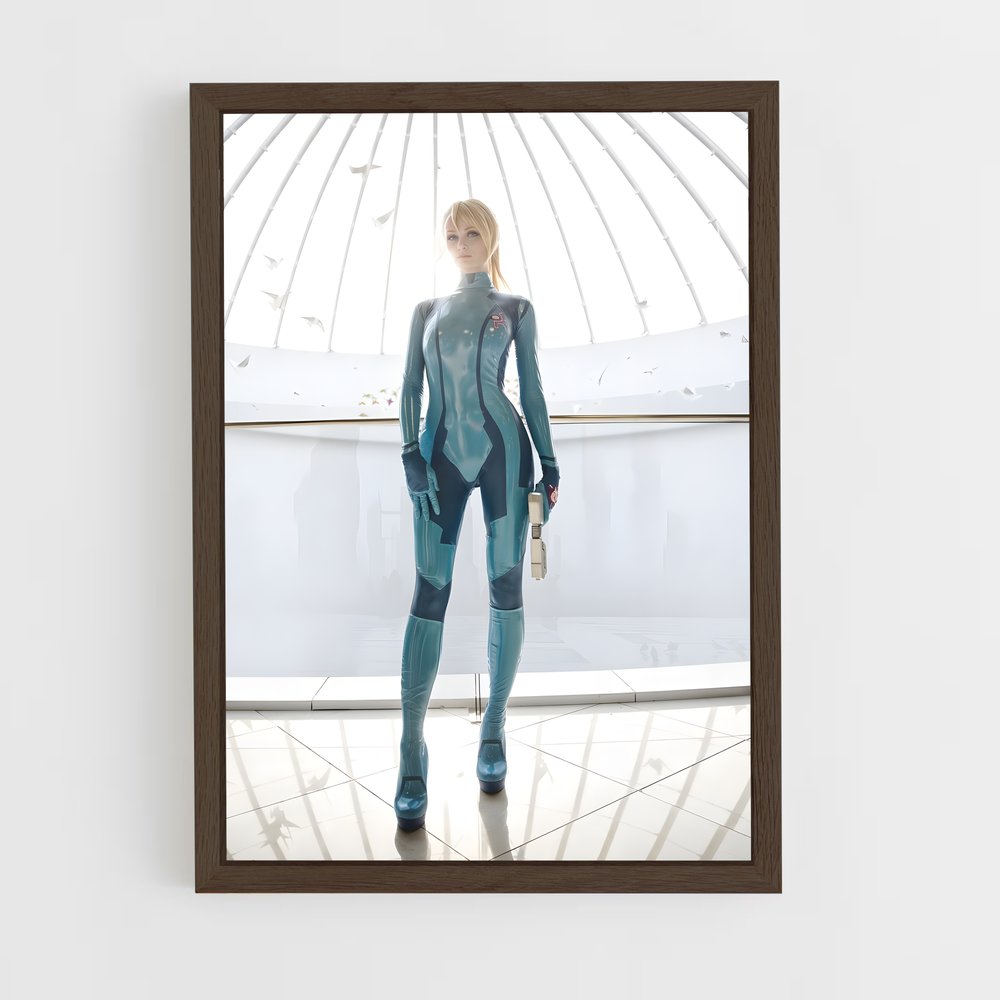 Poster Samus en Bleu – affiche Metroid (vue 5)